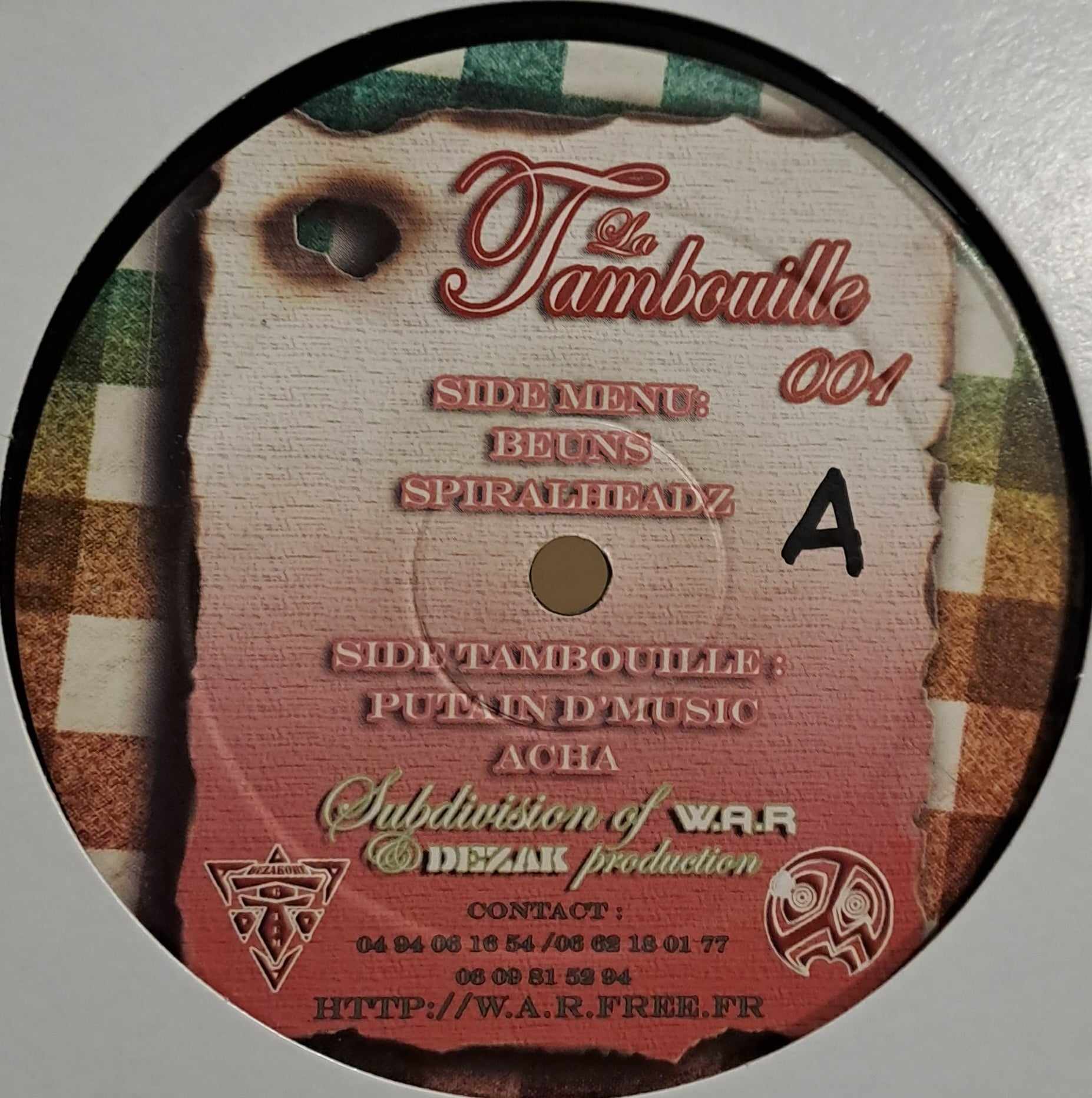 La Tambouille 001 - vinyle freetekno
